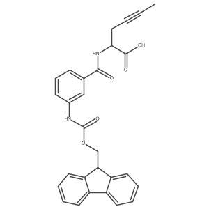 2-{[3-({[(9H-fluoren-9-yl)methoxy]carbonyl}amino)phenyl]formamido}hex-4-ynoic acid Structure