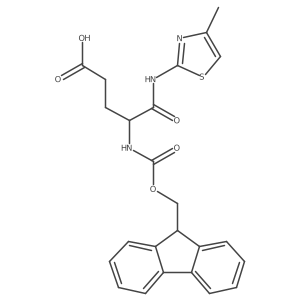 4-({[(9H-fluoren-9-yl)methoxy]carbonyl}amino)-4-[(4-methyl-1,3-thiazol-2-yl)carbamoyl]butanoic acid结构式