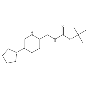 tert-butyl N-{[5-(pyrrolidin-1-yl)piperidin-2-yl]methyl}carbamate结构式