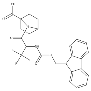 7-[2-({[(9H-fluoren-9-yl)methoxy]carbonyl}amino)-3,3,3-trifluoropropanoyl]-7-azabicyclo[2.2.1]heptane-1-carboxylic acid Structure