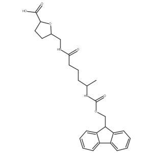 5-{[5-({[(9H-fluoren-9-yl)methoxy]carbonyl}amino)hexanamido]methyl}oxolane-2-carboxylic acid Structure