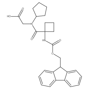 2-{N-cyclopentyl-1-[1-({[(9H-fluoren-9-yl)methoxy]carbonyl}amino)cyclobutyl]formamido}acetic acid Structure