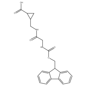 2-{[2-({[(9H-fluoren-9-yl)methoxy]carbonyl}amino)acetamido]methyl}cyclopropane-1-carboxylic acid结构式