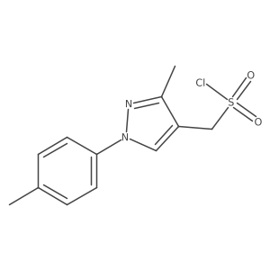 [3-methyl-1-(4-methylphenyl)-1H-pyrazol-4-yl]methanesulfonyl chloride结构式