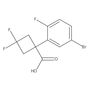 1-(5-Bromo-2-fluorophenyl)-3,3-difluorocyclobutane-1-carboxylic acid结构式