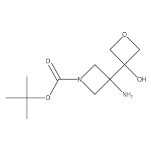 Tert-butyl 3-amino-3-(3-hydroxyoxetan-3-yl)azetidine-1-carboxylate结构式