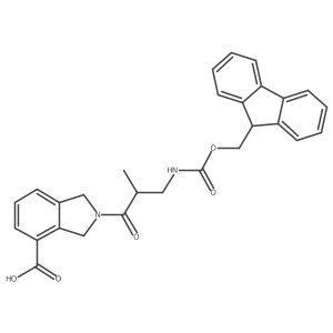 2-[3-({[(9H-fluoren-9-yl)methoxy]carbonyl}amino)-2-methylpropanoyl]-2,3-dihydro-1H-isoindole-4-carboxylic acid Structure