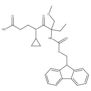 3-[N-cyclopropyl-2-({[(9H-fluoren-9-yl)methoxy]carbonyl}amino)-2-(methoxymethyl)butanamido]propanoic acid Structure