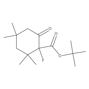 Tert-butyl 1-fluoro-2,2,4,4-tetramethyl-6-oxocyclohexane-1-carboxylate Structure