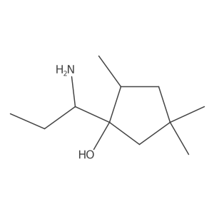 1-(1-Aminopropyl)-2,4,4-trimethylcyclopentan-1-ol结构式