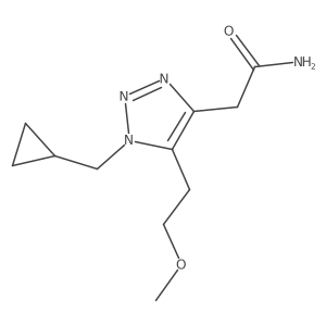 2-[1-(cyclopropylmethyl)-5-(2-methoxyethyl)-1H-1,2,3-triazol-4-yl]acetamide结构式