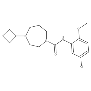 N-(5-chloro-2-methoxy-phenyl)-4-cyclobutyl-1,4-diazepane-1-carboxamide Structure