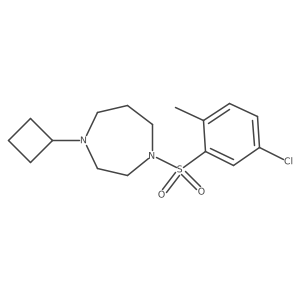 1-((5-Chloro-2-methylphenyl)sulfonyl)-4-cyclobutyl-1,4-diazepane结构式
