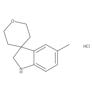 5-Methyl-1,2-dihydrospiro[indole-3,4'-oxane] hydrochloride结构式