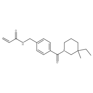N-{[4-(3-ethyl-3-methylpiperidine-1-carbonyl)phenyl]methyl}prop-2-enamide结构式