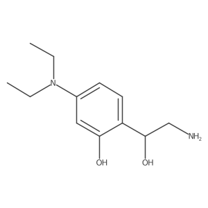 2-[(1S)-2-amino-1-hydroxyethyl]-5-(diethylamino)phenol结构式