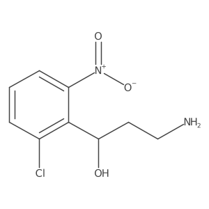 (1S)-3-amino-1-(2-chloro-6-nitrophenyl)propan-1-ol结构式