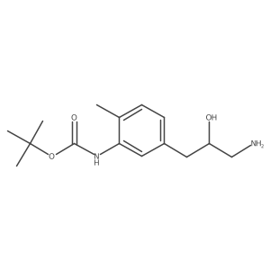 tert-butyl N-[5-(3-amino-2-hydroxypropyl)-2-methylphenyl]carbamate结构式