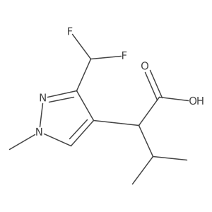 2-[3-(difluoromethyl)-1-methyl-1H-pyrazol-4-yl]-3-methylbutanoic acid Structure