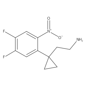 2-[1-(4,5-Difluoro-2-nitrophenyl)cyclopropyl]ethan-1-amine Structure