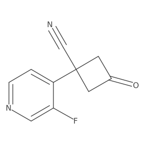 1-(3-Fluoropyridin-4-yl)-3-oxocyclobutane-1-carbonitrile结构式