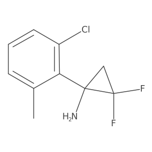 1-(2-Chloro-6-methylphenyl)-2,2-difluorocyclopropan-1-amine结构式