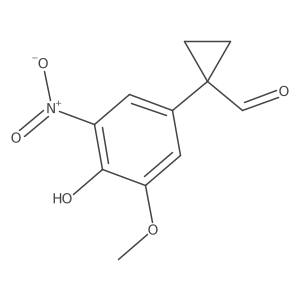 1-(4-Hydroxy-3-methoxy-5-nitrophenyl)cyclopropane-1-carbaldehyde结构式