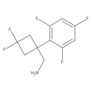 [3,3-Difluoro-1-(2,4,6-trifluorophenyl)cyclobutyl]methanamine结构式