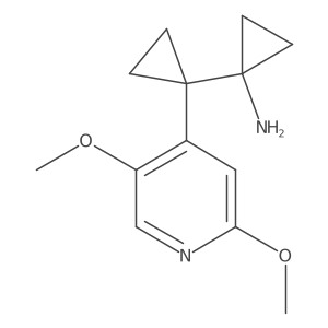 1-[1-(2,5-Dimethoxypyridin-4-yl)cyclopropyl]cyclopropan-1-amine Structure