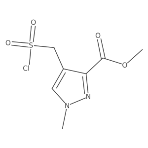 methyl 4-[(chlorosulfonyl)methyl]-1-methyl-1H-pyrazole-3-carboxylate结构式