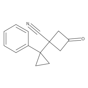 3-Oxo-1-(1-phenylcyclopropyl)cyclobutane-1-carbonitrile结构式