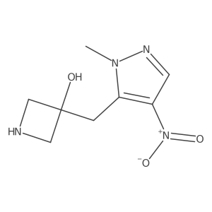 3-[(1-methyl-4-nitro-1H-pyrazol-5-yl)methyl]azetidin-3-ol Structure