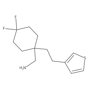 {4,4-Difluoro-1-[2-(thiophen-3-yl)ethyl]cyclohexyl}methanamine Structure