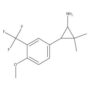 3-[4-Methoxy-3-(trifluoromethyl)phenyl]-2,2-dimethylcyclopropan-1-amine Structure
