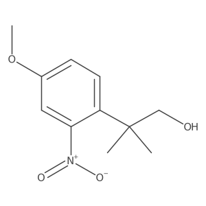2-(4-Methoxy-2-nitrophenyl)-2-methylpropan-1-ol结构式
