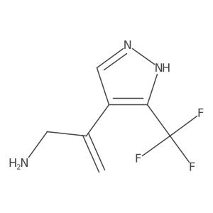 2-[3-(trifluoromethyl)-1H-pyrazol-4-yl]prop-2-en-1-amine Structure