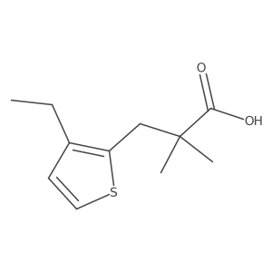 3-(3-Ethylthiophen-2-yl)-2,2-dimethylpropanoic acid结构式