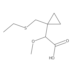 2-{1-[(Ethylsulfanyl)methyl]cyclopropyl}-2-methoxyacetic acid Structure