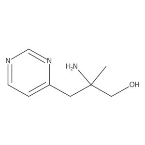 2-Amino-2-methyl-3-(pyrimidin-4-yl)propan-1-ol结构式