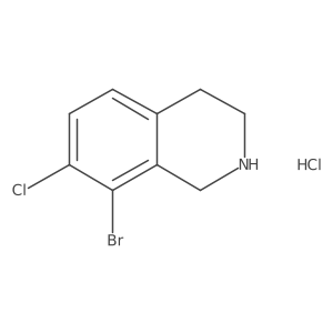 8-Bromo-7-chloro-1,2,3,4-tetrahydroisoquinoline hydrochloride Structure