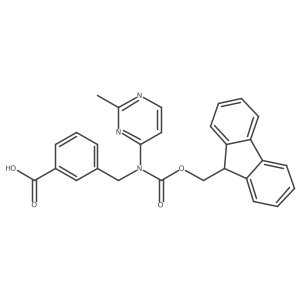 3-[({[(9H-fluoren-9-yl)methoxy]carbonyl}(2-methylpyrimidin-4-yl)amino)methyl]benzoic acid结构式