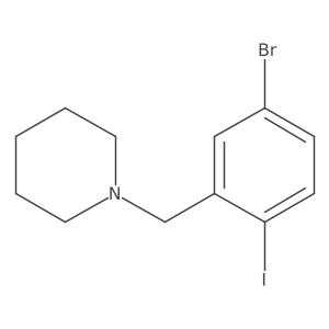 1-(5-Bromo-2-iodobenzyl)-piperidine Structure