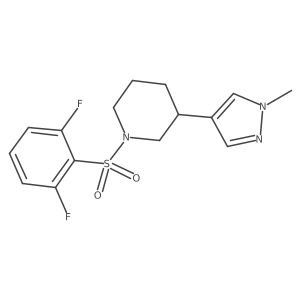 1-(2,6-difluorobenzenesulfonyl)-3-(1-methyl-1H-pyrazol-4-yl)piperidine Structure