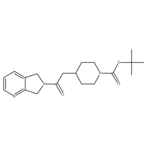tert-butyl 4-(2-oxo-2-(5H-pyrrolo[3,4-b]pyridin-6(7H)-yl)ethyl)piperidine-1-carboxylate结构式
