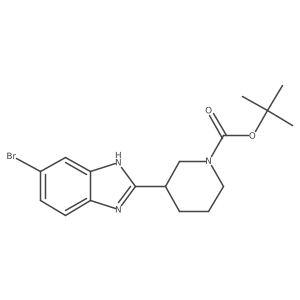 tert-butyl 3-(6-bromo-1H-1,3-benzodiazol-2-yl)piperidine-1-carboxylate Structure