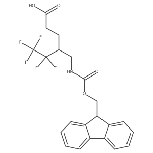 4-[({[(9H-fluoren-9-yl)methoxy]carbonyl}amino)methyl]-5,5,6,6,6-pentafluorohexanoic acid结构式