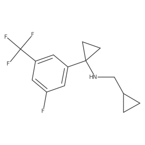 N-(Cyclopropylmethyl)-1-(3-fluoro-5-(trifluoromethyl)phenyl)cyclopropanamine结构式