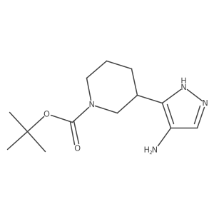 tert-butyl 3-(4-amino-1H-pyrazol-5-yl)piperidine-1-carboxylate结构式