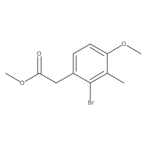 Methyl 2-(2-bromo-4-methoxy-3-methylphenyl)acetate结构式
