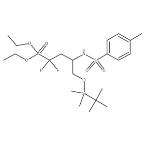 Diethyl {4-[(tert-butyldimethylsilyl)oxy]-1,1-difluoro-3-(4-methylbenzenesulfonamido)butyl}phosphonate结构式